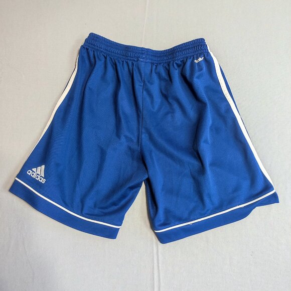 Adidas Climalite athletic shorts boys XL blue with 3 white stripes - Picture 3 of 16
